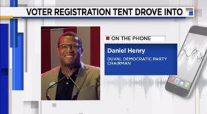 daniel henry voter registration tent